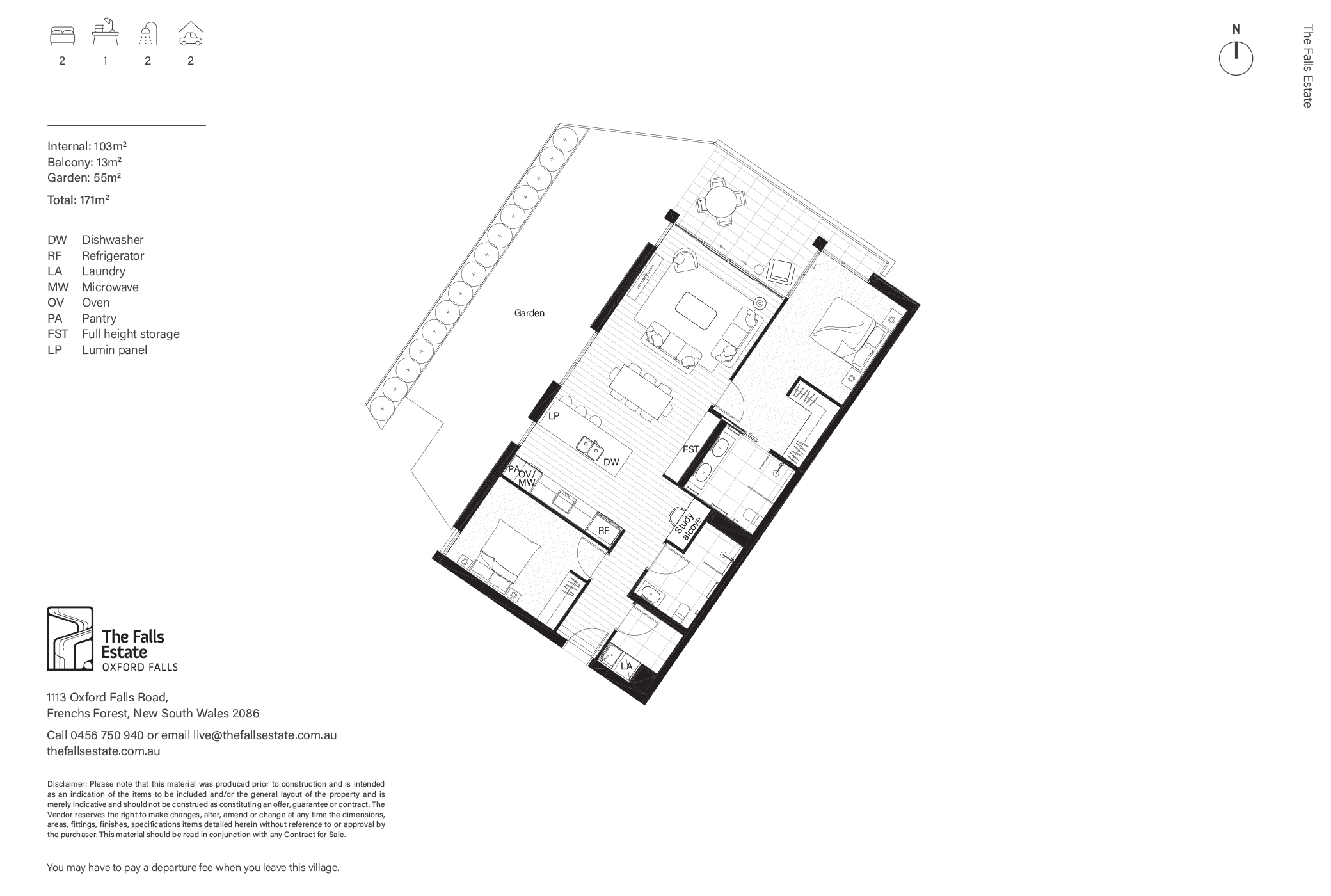 The Falls Estate example apartment floor plan