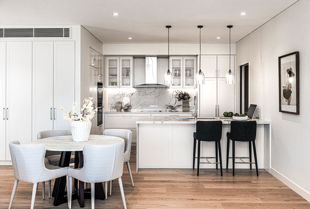 Apartment kitchen - Ash colour scheme